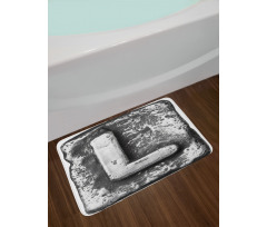 Baroque Word Design L Bath Mat