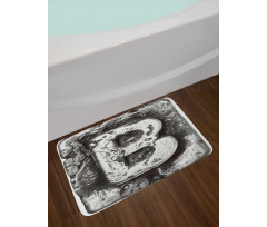 Aged B Cracks Effect Bath Mat