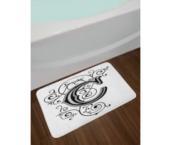 Gothic Vintage Capital Bath Mat