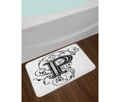 Floral Essence Initial Bath Mat