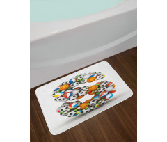 Boys Kids Fun Initials Bath Mat