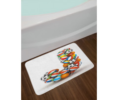 Sporting Theme J Bath Mat