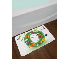 Springtime Butterflies Bath Mat