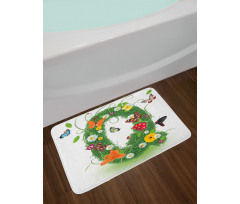 Summer Alphabet Herbs Bath Mat