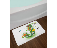 Butterfly Flourish Bath Mat