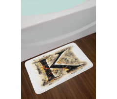 Smoked Letter K ABC Bath Mat