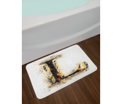 Fire Letter Capital L Bath Mat