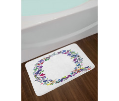 Spring Inspired Font Bath Mat