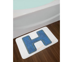 Denim Writing Bath Mat