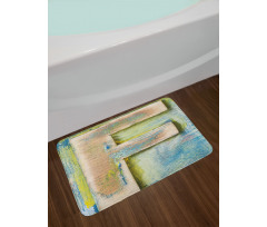 Worn Uppercase F Type Bath Mat