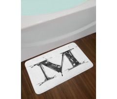 Stencil Art Style Funk Bath Mat