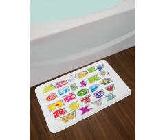 Alphabet Set Colorful Bath Mat