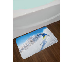 Skiing Extreme Sports Bath Mat