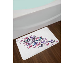 Many Butterflies Bath Mat