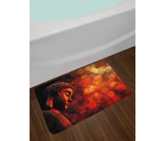 Eastern Ancient Asian Figure Bath Mat