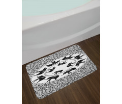 Monchrome Animal Floral Bath Mat