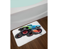 Monster Truck Cool Cartoon Bath Mat