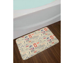 Newspaper Kiss Marks Bath Mat