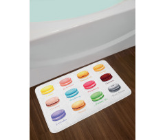 Colorful Macarons Bath Mat