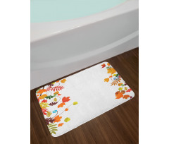 Maple Aspen Leaf Frame Bath Mat