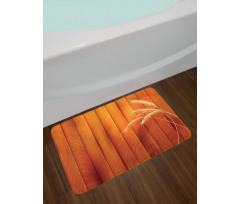 Wheat Spikes Wood Plank Bath Mat