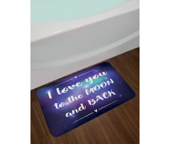 Outer Space Phrase Bath Mat