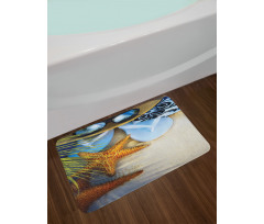 Tropical Beach Seashell Bath Mat