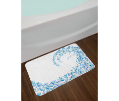 Water Droplets Bubbles Bath Mat