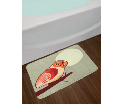 Full Moon Night Animal Bath Mat