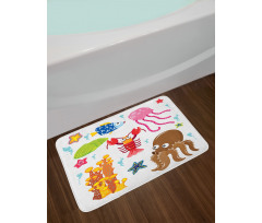 Underwater Wildlife Fun Bath Mat