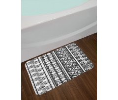 Swirls and Leaf Art Bath Mat