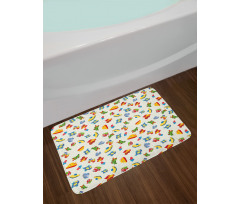 Airplane Boat Ship Cars Bath Mat