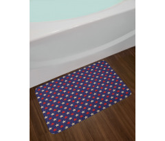 Vintage Patriotic Colors Bath Mat