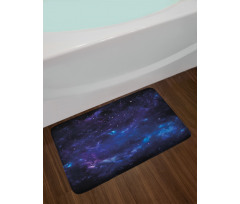 Space Illustration Galaxy Bath Mat