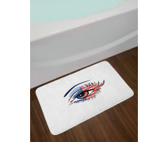 USA Flag Female Eye Bath Mat