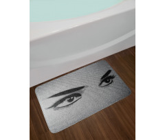 Dramatic Woman Look Bath Mat