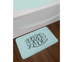 Peace Love Joy Lettering Bath Mat