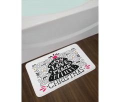 Christmas Tree Pattern Bath Mat