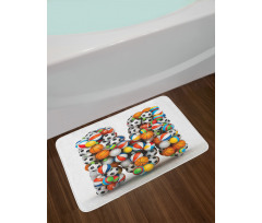 Alphabet Sports Balls Bath Mat