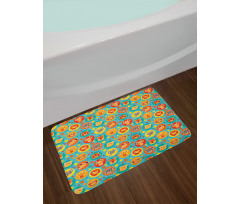 Comic Fun Faces Bath Mat