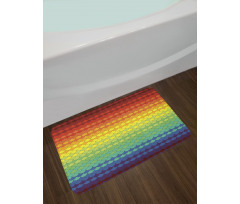 Colorful Rainbow Scale Bath Mat