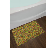 Cartoon Style Mexico Bath Mat