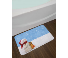 Winter Christmas Time Bath Mat