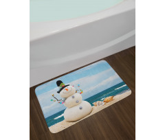 Winter Vacation Coastal Bath Mat