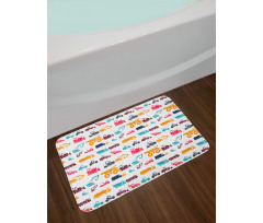 Colorful Trucks Bath Mat