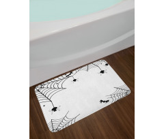 Spiders Bats Cobweb Bath Mat