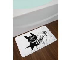 Grunge Effect Hand Star Bath Mat