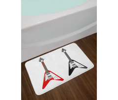 V Shaped Design Song Bath Mat