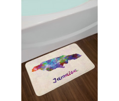 Abstract Country Map Bath Mat