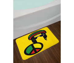 Conceptual Reggae Man Bath Mat